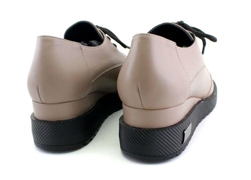 Pantofi dama, casual in culoare "vizon", model Flora