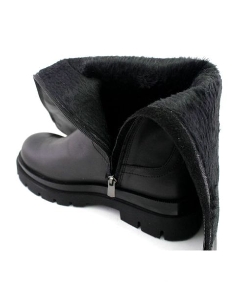 Cizme de dama cu fermoar lateral de culoare neagra, model Pepina