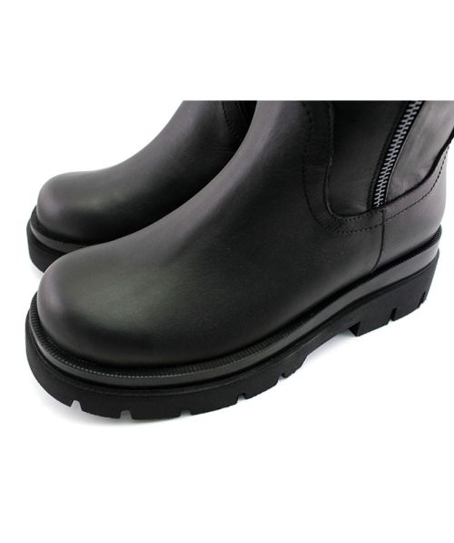Cizme de dama cu fermoar lateral de culoare neagra, model Pepina