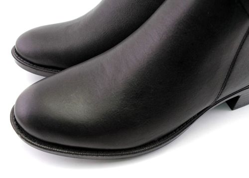 Ghete joase de dama cu fermoar lateral de culoare neagra - Model Flora