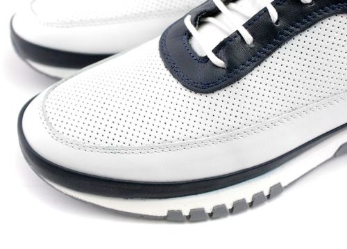 Pantofi casual barbatesti din piele naturala alb - Model Kronos