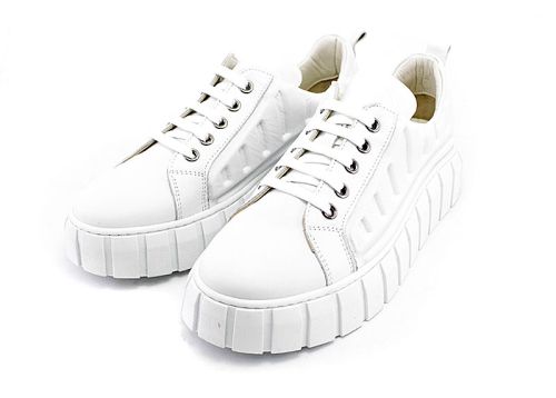Pantofi dama stil sport casual in alb - Model Brena