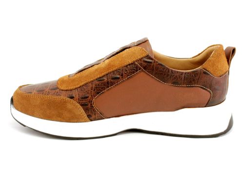 Pantofi casual barbatesti din piele naturala maro - Model Vinstent