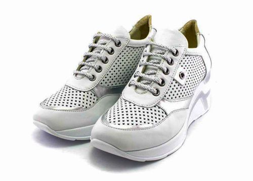 Pantofi sport dama din piele naturala alb - Model Danaya