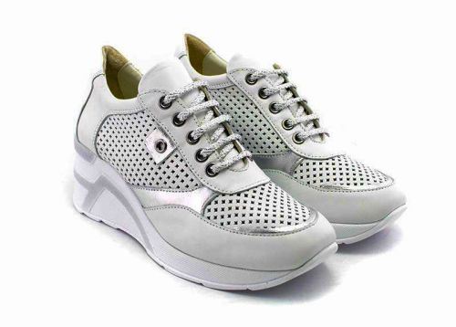 Pantofi sport dama din piele naturala alb - Model Danaya