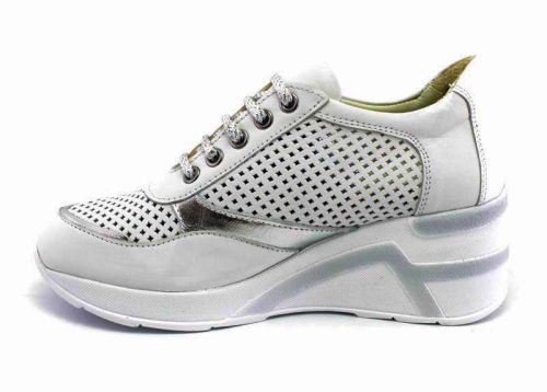 Pantofi sport dama din piele naturala alb - Model Danaya