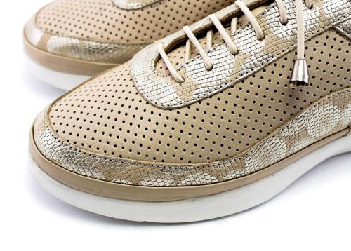 Pantofi dama de vara din piele naturala in bej - Model Donna