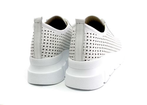 Pantofi de vara dama din piele naturala alb - Model Maritsa