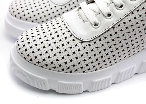 Pantofi de vara dama din piele naturala alb - Model Maritsa