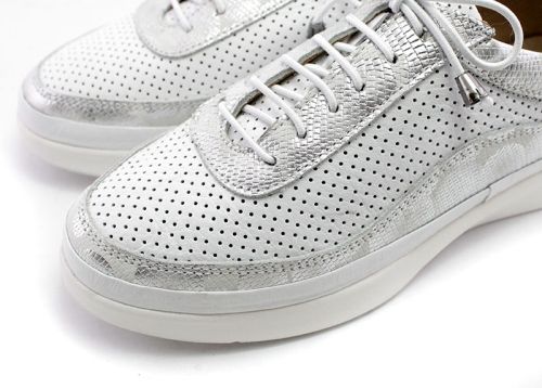 Pantofi de vara dama din piele naturala alb - Model Donna.
