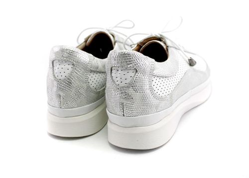 Pantofi de vara dama din piele naturala alb - Model Donna.