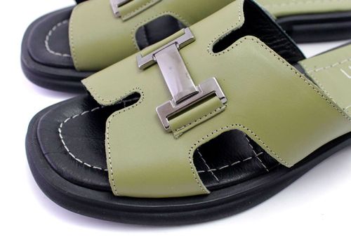 Papuci casual dama de culoare verde - Model Cassiopeia