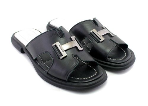 Papuci casual dama negru - Model Cassiopeia