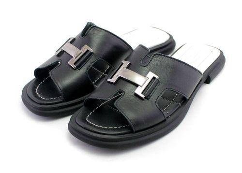 Papuci casual dama negru - Model Cassiopeia