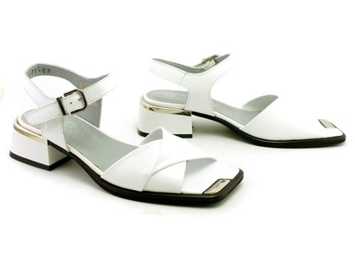Sandale casual dama alb - Model Petra.