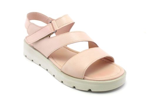 Sandale casual dama de culoare pudra - Model Rossi.