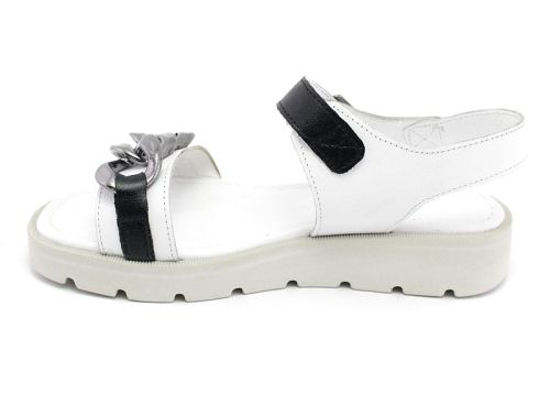Sandale casual dama in alb si negru - Model Sunny.
