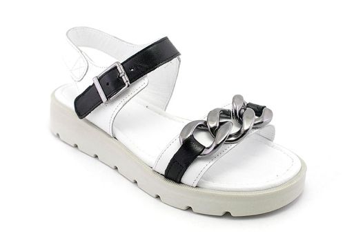 Sandale casual dama in alb si negru - Model Sunny.