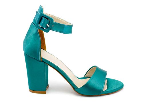 Sandale formale dama de culoare verde petrol - Model Veda.