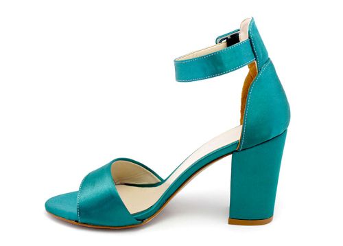 Sandale formale dama de culoare verde petrol - Model Veda.