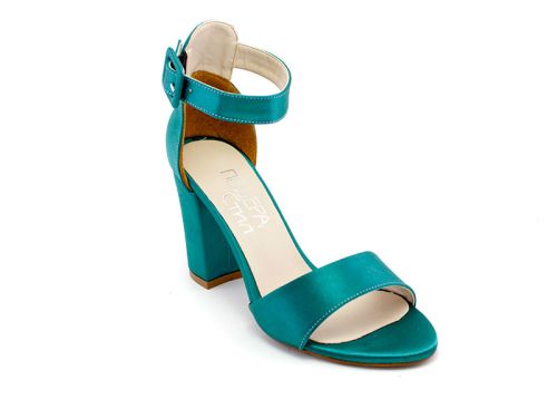 Sandale formale dama de culoare verde petrol - Model Veda.