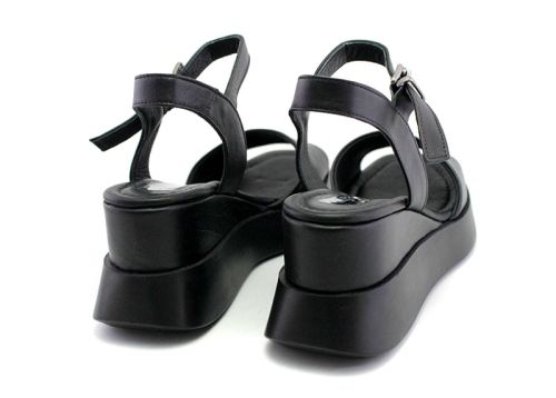 Sandale de dama cu platforma negru - Model Araceli