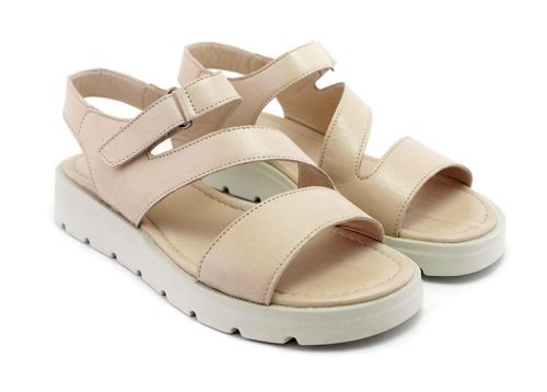 Sandale casual dama in bej - Model Rossi.