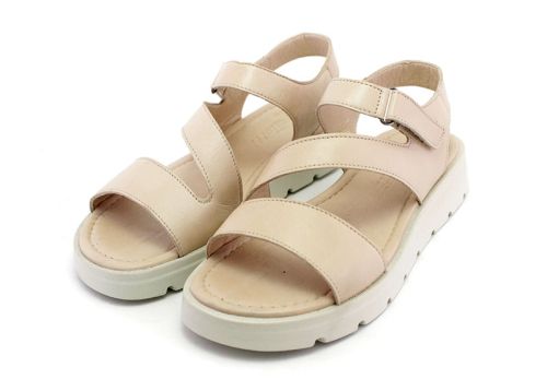 Sandale casual dama in bej - Model Rossi.