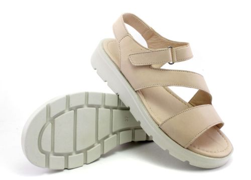 Sandale casual dama in bej - Model Rossi.