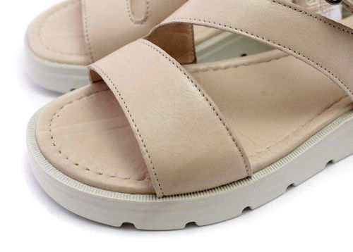 Sandale casual dama in bej - Model Rossi.