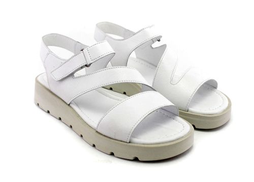 Sandale casual dama alb - Model Rossi.