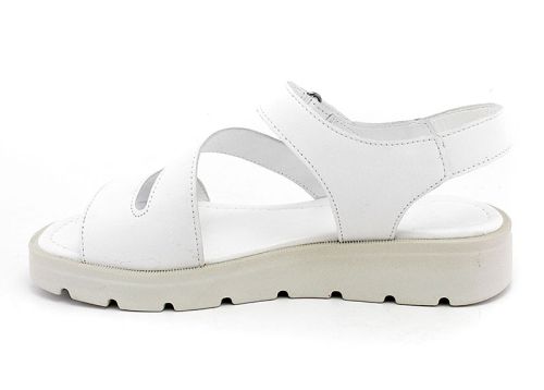 Sandale casual dama alb - Model Rossi.