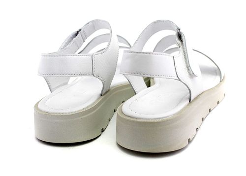 Sandale casual dama alb - Model Rossi.