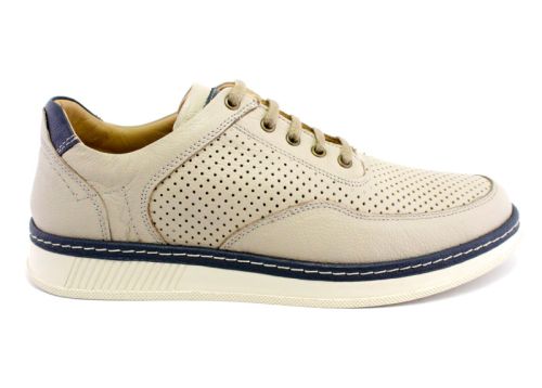 Pantofi casual barbatesti cu sireturi in bej - Model Carlos.