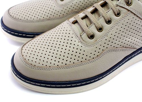 Pantofi casual barbatesti cu sireturi in bej - Model Carlos.