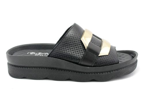 Papuci dama negru - model Rufina