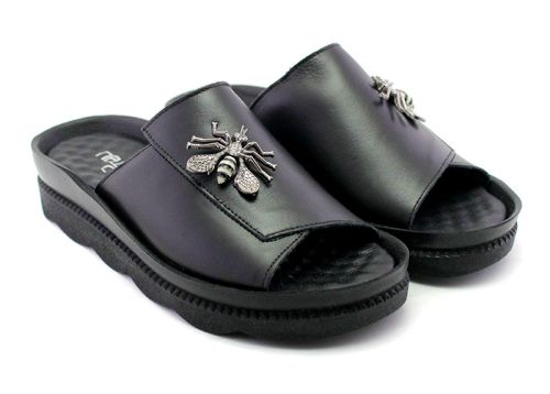 Papuci dama negru - model Pallada.