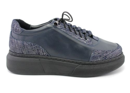 Pantofi casual dama in albastru inchis - Model Talia.