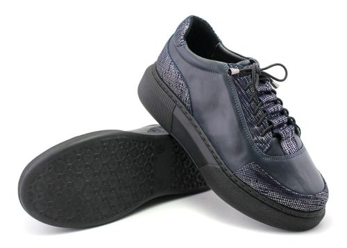 Pantofi casual dama in albastru inchis - Model Talia.