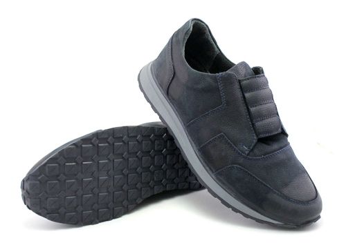 Pantofi sport pentru bărbați în albastru închis - Model Zoran