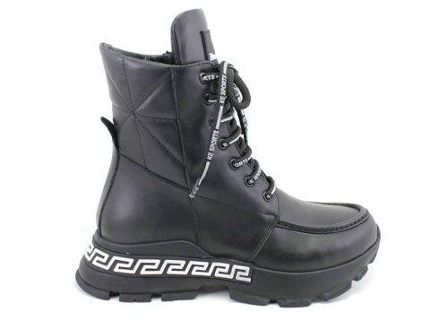 Cizme de dama stil sport in negru, model Pandora