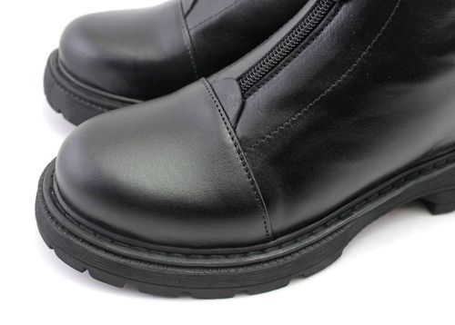 Cizme casual dama din piele naturala de culoare neagra - Model Angelina.