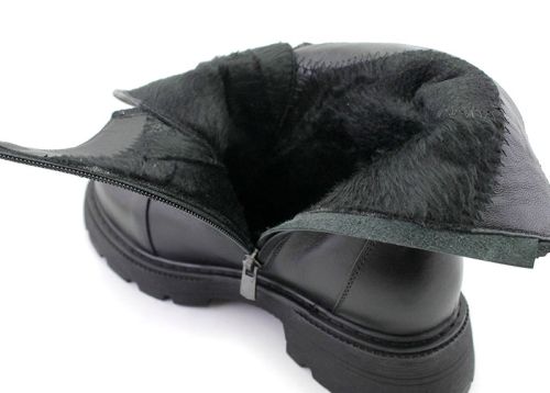 Cizme casual dama din piele naturala de culoare neagra - Model Angelina.
