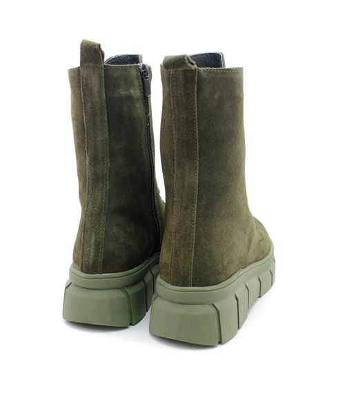 Pane dama din piele intoarsa naturala de culoare verde - Model Ariadna