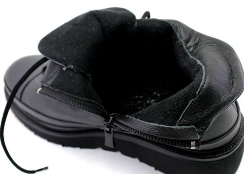 Ghete de dama din piele naturala de culoare gri - model Laura.