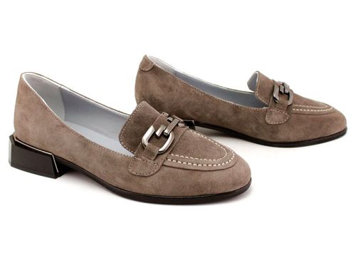 Pantofi joasa dama de culoare nurca - Model Adelita.