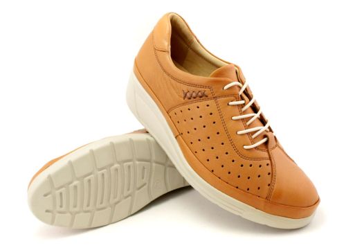 Pantofi casual dama in maro deschis - Model Ilona.