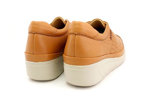 Pantofi casual dama in maro deschis - Model Ilona.