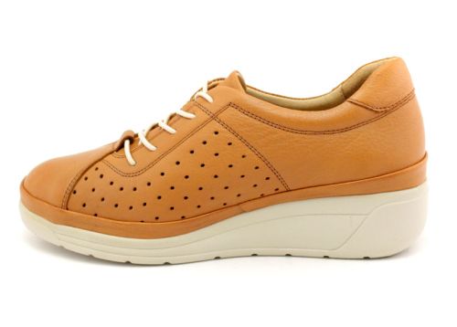 Pantofi casual dama in maro deschis - Model Ilona.