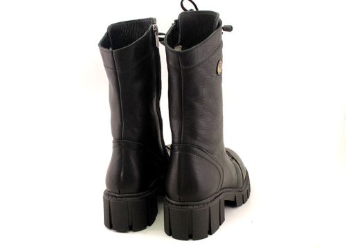 Cizme de dama din piele naturala de culoare neagra - Model Macarena.